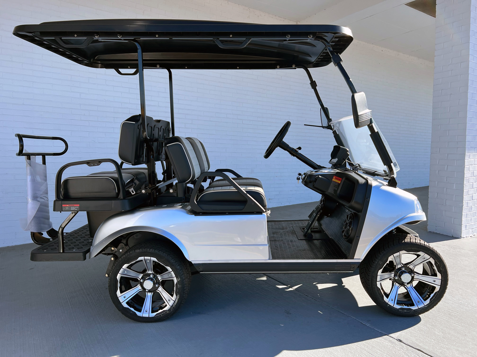 Silver Evolution Classic 4 Plus Golf Cart Golf Carts Lifted
